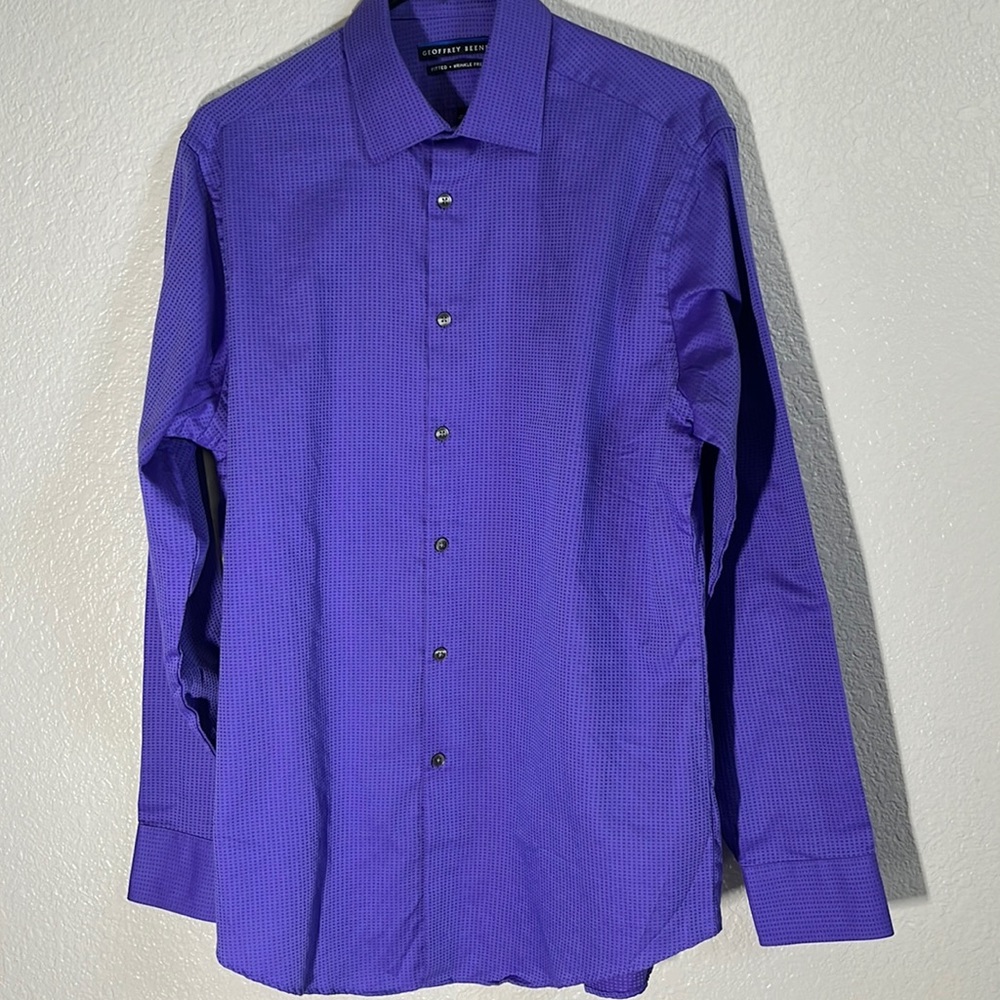 Geoffrey Beene purple button down shirt